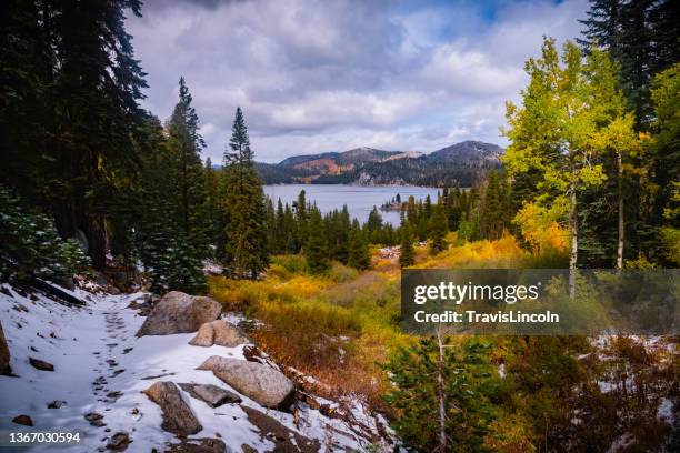 marlette lake - fall - lake tahoe stock pictures, royalty-free photos & images