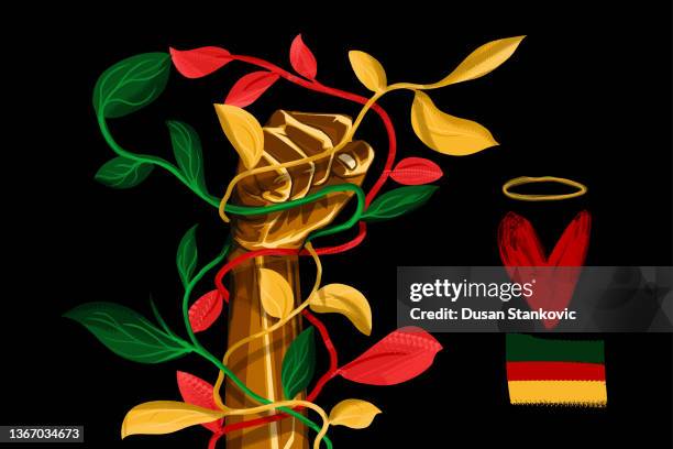 feier des monats der afroamerikanischen geschichte - celebrates black history month stock-grafiken, -clipart, -cartoons und -symbole