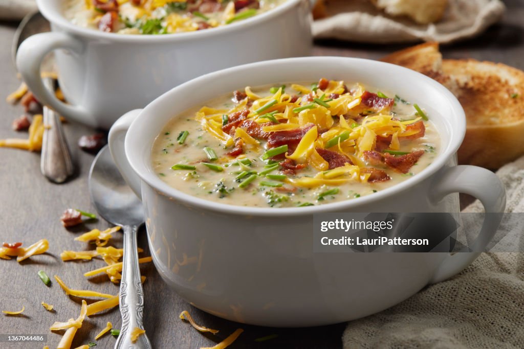 Creamy Broccoli, Bacon and Cheddar Cheese Soup