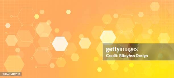 ilustrações de stock, clip art, desenhos animados e ícones de abstract modern hexagonal medical background design. geometric abstract background with hexagons. honeycomb, science and technology vector illustration - indústria farmacêutica