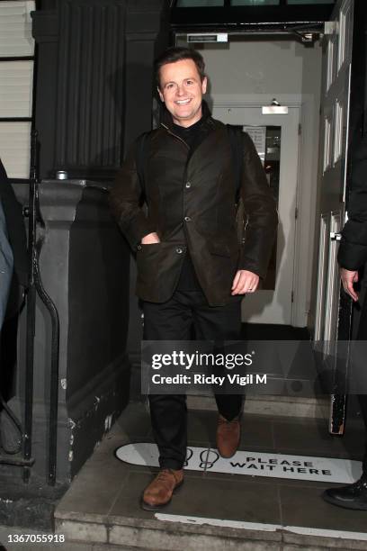 Declan Donnelly seen leaving Britain's Got Talent auditions at the London Palladium on January 26, 2022 in London, England.