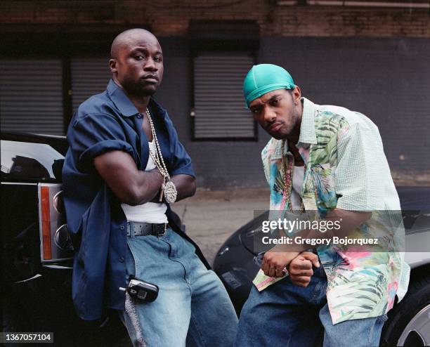 Hip hop duo Mobb Deep photographed in The Meatpacking District in August, 2003 in New York City, New York.
