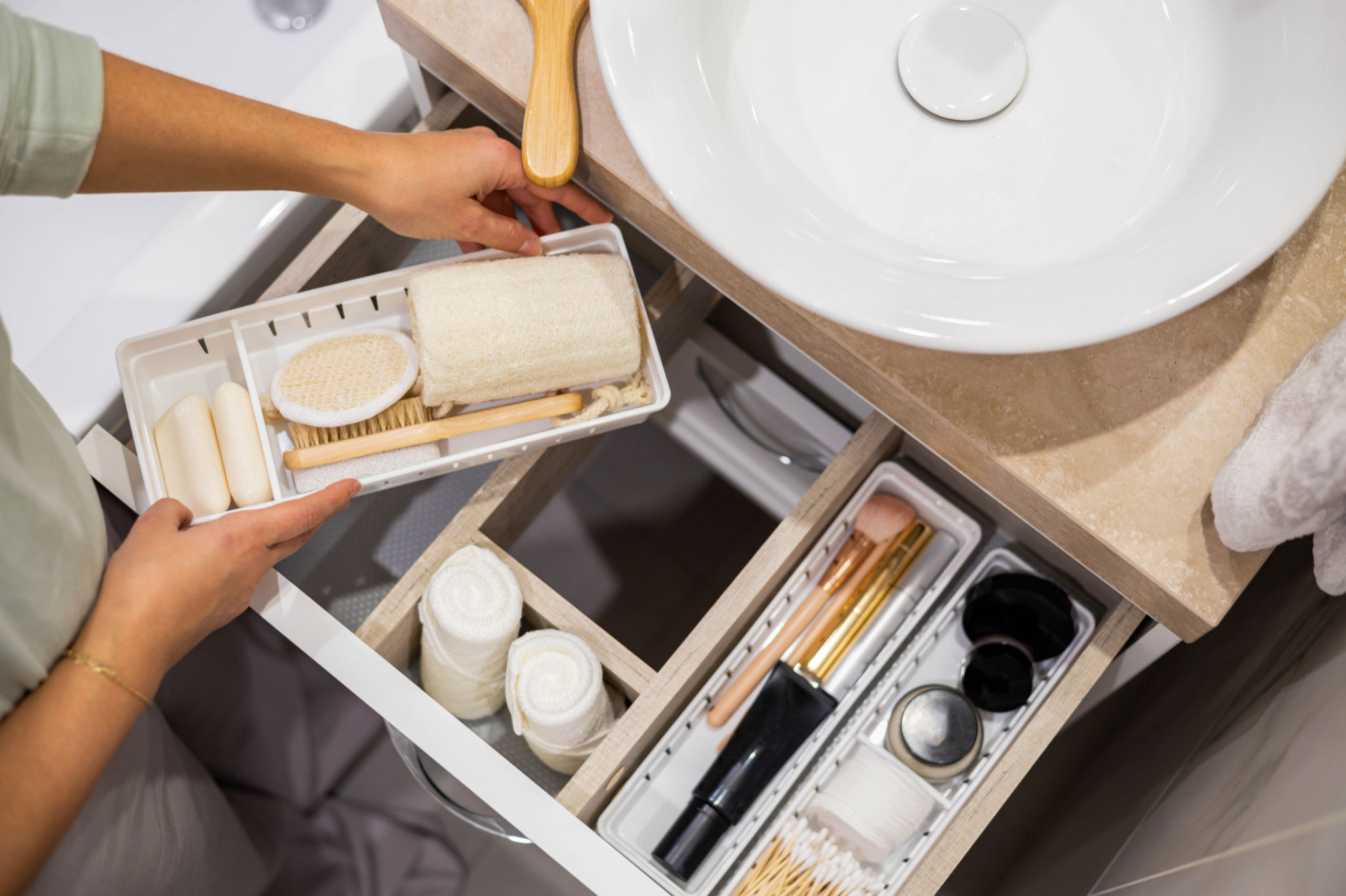smart bathroom storage
