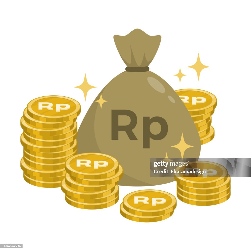 Gold Coin Rupiah Gold Rupiah Coins Money High-Res Vector Graphic - Getty Images