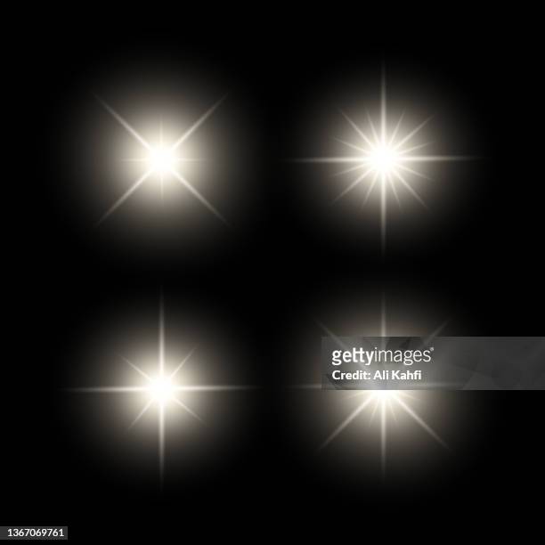 golden lights sparkles collection - bright stock illustrations