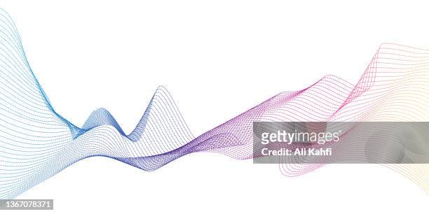 abstract lines technology futuristic background - innovation white background stock illustrations