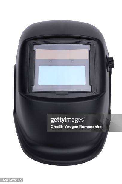 auto-darkening welding helmet isolated on white background - welding mask stock pictures, royalty-free photos & images