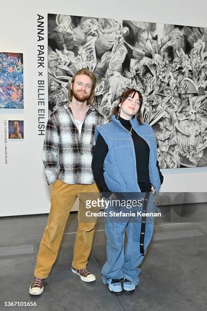 And Billie Eilish attend the “Artists Inspired by Music: Interscope Reimagined” Art Exhibit Presented by Interscope Records and LACMA on January 26,...
