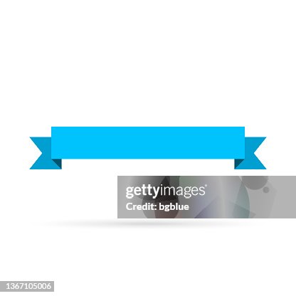 Blue Ribbon Isolated On White Background Design Element High-Res Vector ...