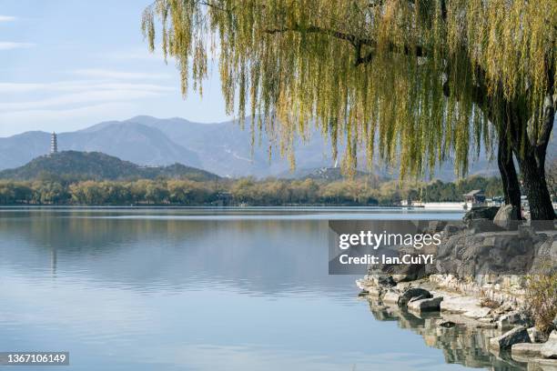 summer palace, an imperial garden in beijing, china - sommarpalatset peking bildbanksfoton och bilder