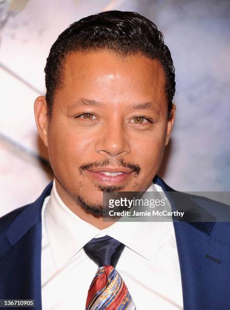 Terrence Howard attends the "Red Tails" premiere at the Ziegfeld Theater on January 10, 2012 in New York City.