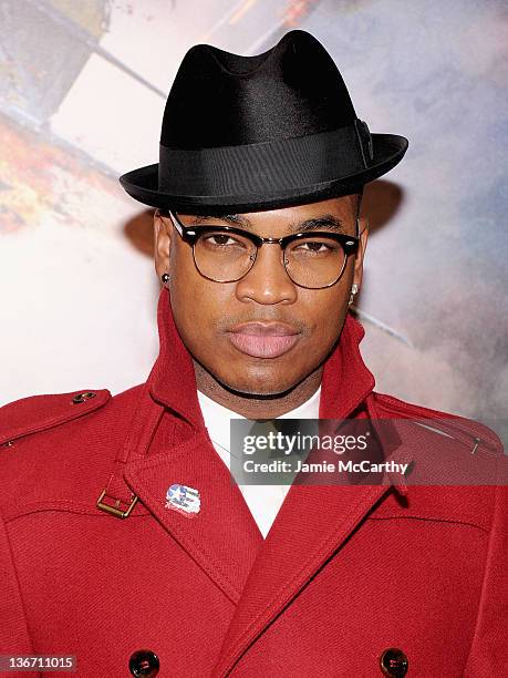 Ne-Yo attends the "Red Tails" premiere at the Ziegfeld Theater on January 10, 2012 in New York City.