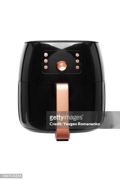 air fryer isolated on white background - white goods stock pictures, royalty-free photos & images