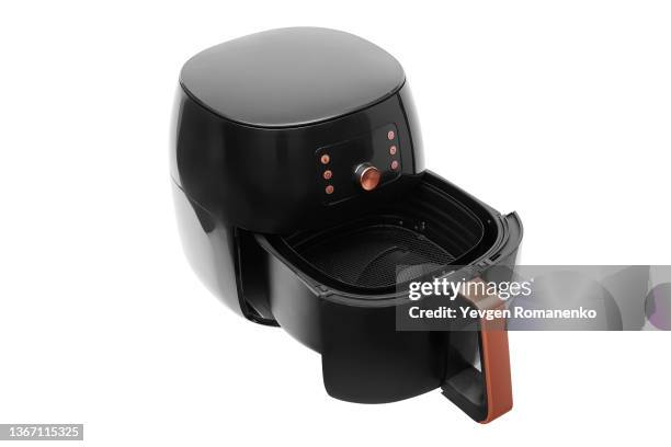 air fryer isolated on white background - airfryer stock pictures, royalty-free photos & images