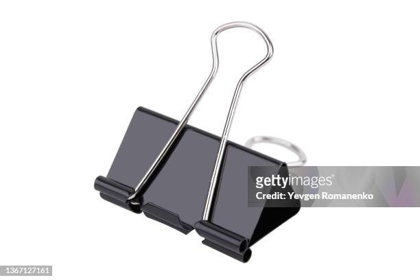 binder clip isolated on white background - clip stock pictures, royalty-free photos & images