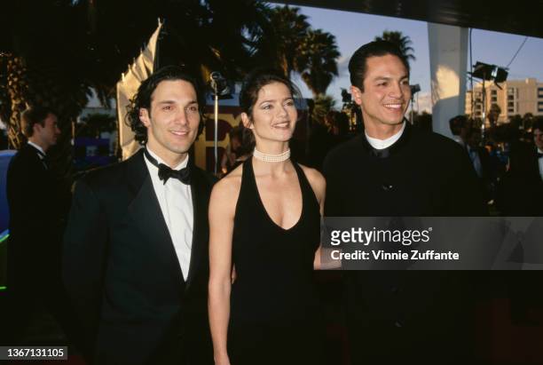 American actor Paolo Mastropietro, Canadian actress Jill Hennessy, American actor Benjamin Bratt attend the 2nd Annual Screen Actors Guild Awards,...