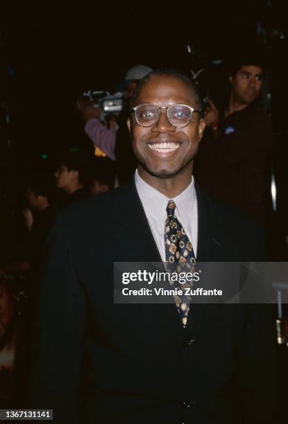American actor Andre Braugher attends the Westwood premiere of 'City of Angels,' held at the Mann Village Theater in Los Angeles, California, 8th...