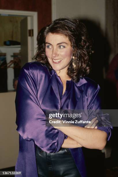 American singer, songwriter, and actress Laura Branigan attends the 1985 Directors Guild of America Awards, held at Beverly Hilton Hotel in Beverly...