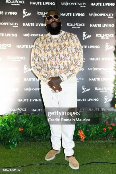 Rick Ross Attends Rick Ross Celebrates His Birthday At Mr. Hospitality's El Tucán With Haute Living And Rolls-Royce Motor Cars at El Tucan on January...