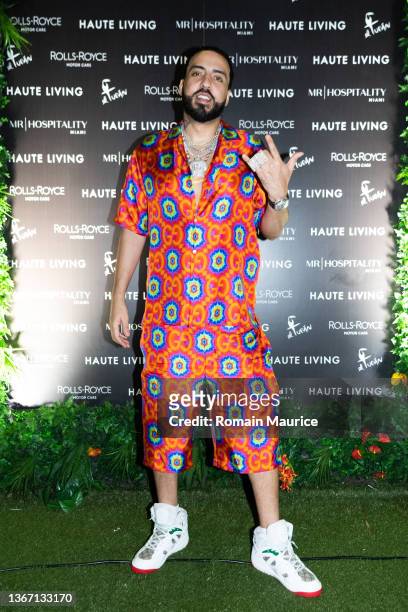 French Montana Attends Rick Ross Celebrates His Birthday At Mr. Hospitality's El Tucán With Haute Living And Rolls-Royce Motor Cars at El Tucan on...
