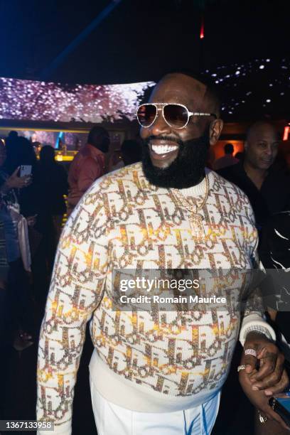 Rick Ross Attends Rick Ross Celebrates His Birthday At Mr. Hospitality's El Tucán With Haute Living And Rolls-Royce Motor Cars at El Tucan on January...