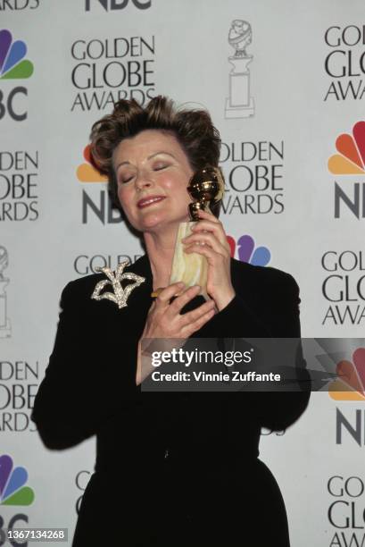 British actress Brenda Blethyn in the press room of the 54th Annual Golden Globe Awards, held at the Beverly Hilton Hotel in Beverly Hills,...