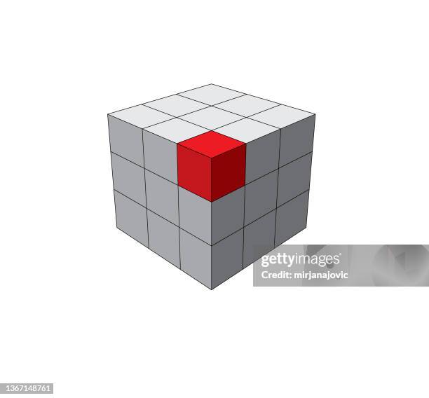 stockillustraties, clipart, cartoons en iconen met rubiks cube - rubik's cube