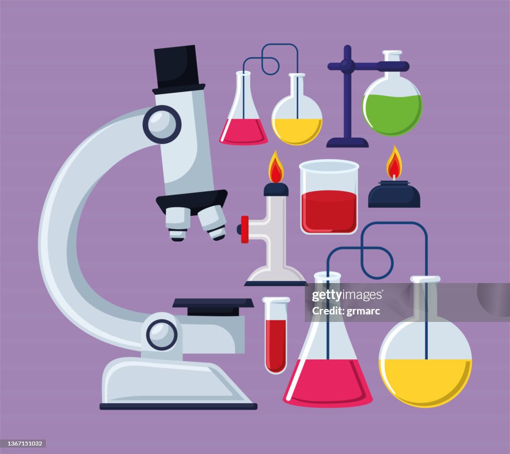 Lab Using Items Chemistry Lab Items High-Res Vector Graphic - Getty Images