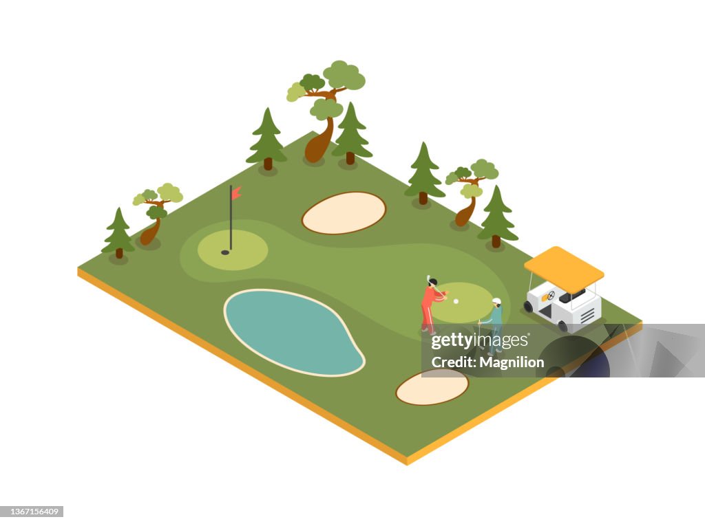 Golf Isometric Vector