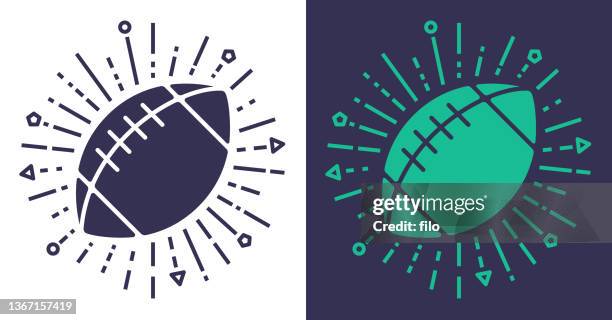 football lines out design element - american football ball stock illustrations