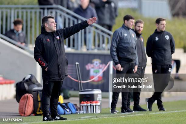 Dave Horseman Southampton B Team head coach during the Premier League Cup match between Southampton U21s and AFC Bournemouth Development Squad at...