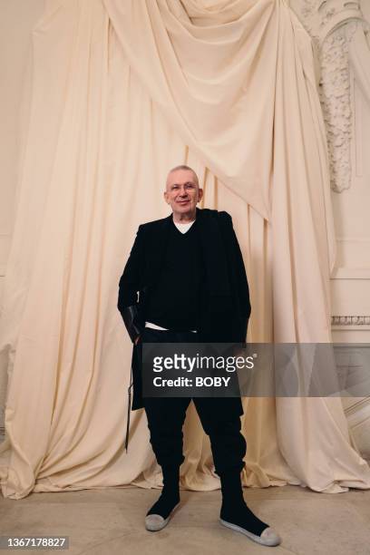Jean-Paul Gaultier attends the Jean-Paul Gaultier Haute Couture Spring/Summer 2022 show as part of Paris Fashion Week on January 26, 2022 in Paris,...