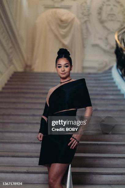 Lena Situation attends the Jean-Paul Gaultier Haute Couture Spring/Summer 2022 show as part of Paris Fashion Week on January 26, 2022 in Paris,...