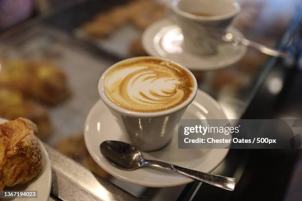 close-up of coffee on table,rome,italy - roma capucino stock pictures, royalty-free photos & images