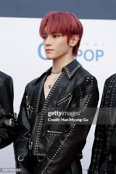 Taeyong of boy band NCT 127 attends the 11th Gaon Chart Music Awards at Jamsil Indoor Gymnasium on January 27, 2022 in Seoul, South Korea.