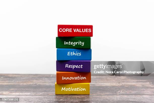 company core values - ethics stockfoto's en -beelden
