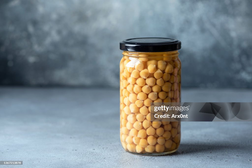 Canned chickpeas in brine