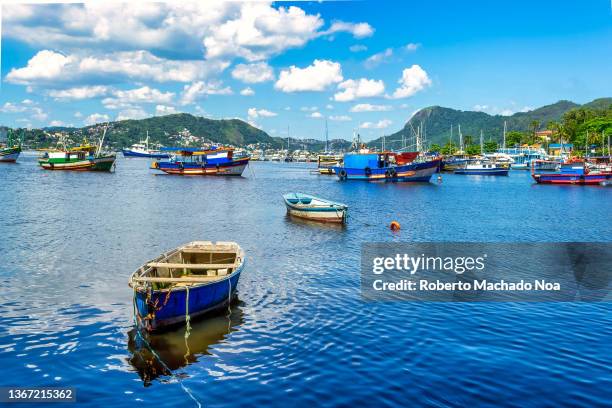 jurujuba fishing community, niteroi, brazil - niteroi stock pictures, royalty-free photos & images