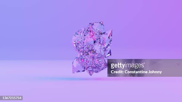 abstract crystal shape - glass material stock pictures, royalty-free photos & images