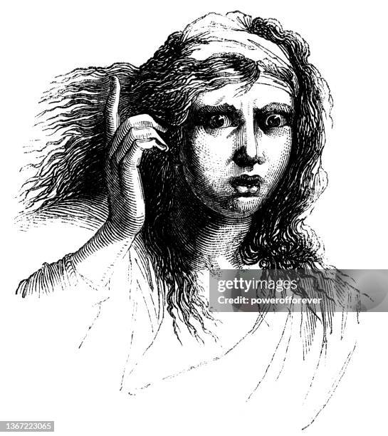 illustrazioni stock, clip art, cartoni animati e icone di tendenza di cassandra/kassandra - 12 ° secolo ac - mitologia