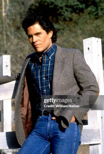 American actor and singer A Martinez , of the American television soap opera "Santa Barbara", poses for a portrait circa 1986 in Los Angeles,...