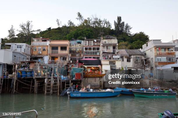 tai o fishing village, hong kong - tai o imagens e fotografias de stock