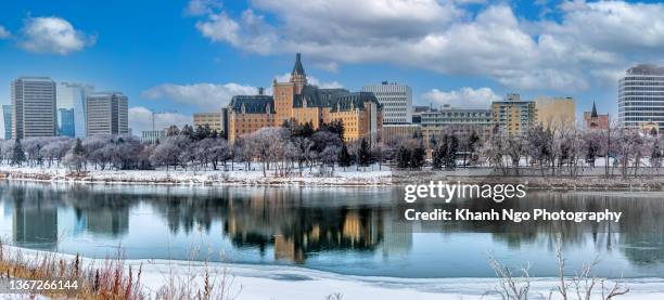 saskatoon cityscape, saskatchewan, canada. - saskatoon stock pictures, royalty-free photos & images