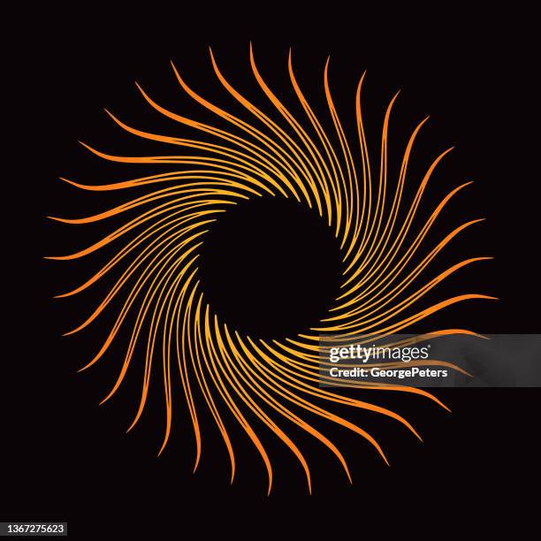 ilustrações de stock, clip art, desenhos animados e ícones de spiral vortex icon - argola dourada