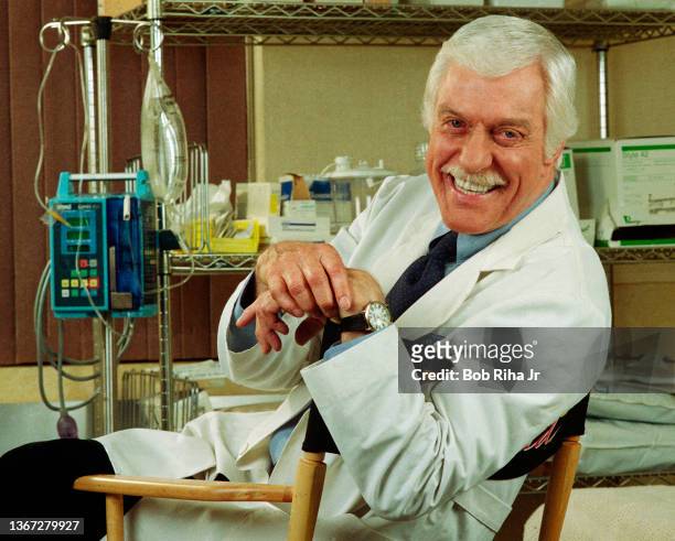 Actor Dick Van Dyke portraits on production set of his television show 'Diagnosis Murder', January 29, 1998 in Los Angeles, California.