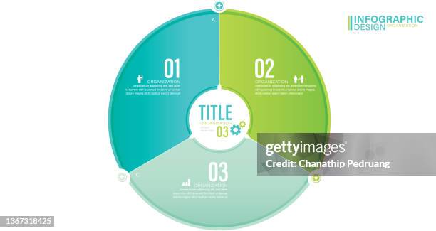 vector infographic circle. cycle diagram with 3 options. presentation stock illustration number 3, infographic, circle, icons - 3 step vertical infographic stock illustrations