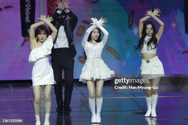 Irene aka Bae Joo-Hyun of girl group Red Velvet performs during the 11th Gaon Chart Music Awards at Jamsil Indoor Gymnasium on January 27, 2022 in...