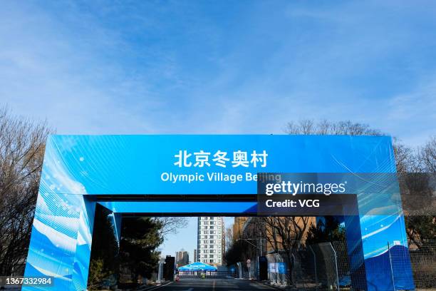 Beijing Winter Olympic Village is pictured ahead of the Beijing 2022 Winter Olympics on January 28, 2022 in Beijing, China. Beijing Winter Olympic...