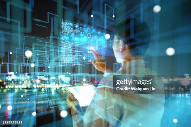 metaverse concept composite image - big data stock pictures, royalty-free photos & images