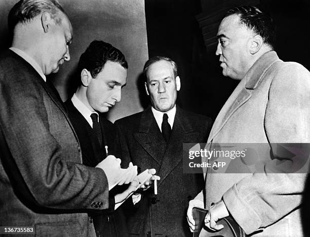 Picture released on February 6, 1950 in Washington of John Edgar Hoover, Director of the Federal Bureau of Investigation of the United States,...